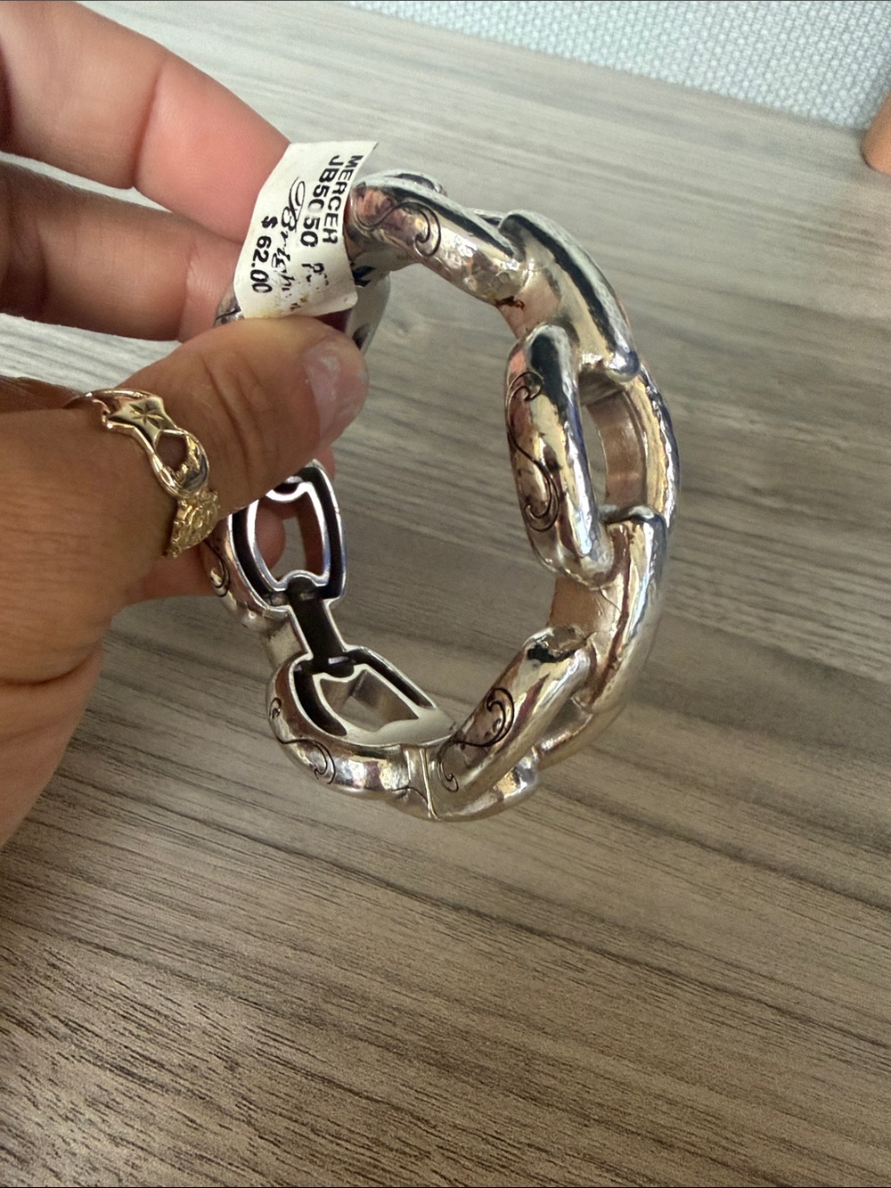 Brighton Silver-Tone Linked Bracelet with Scroll Detail